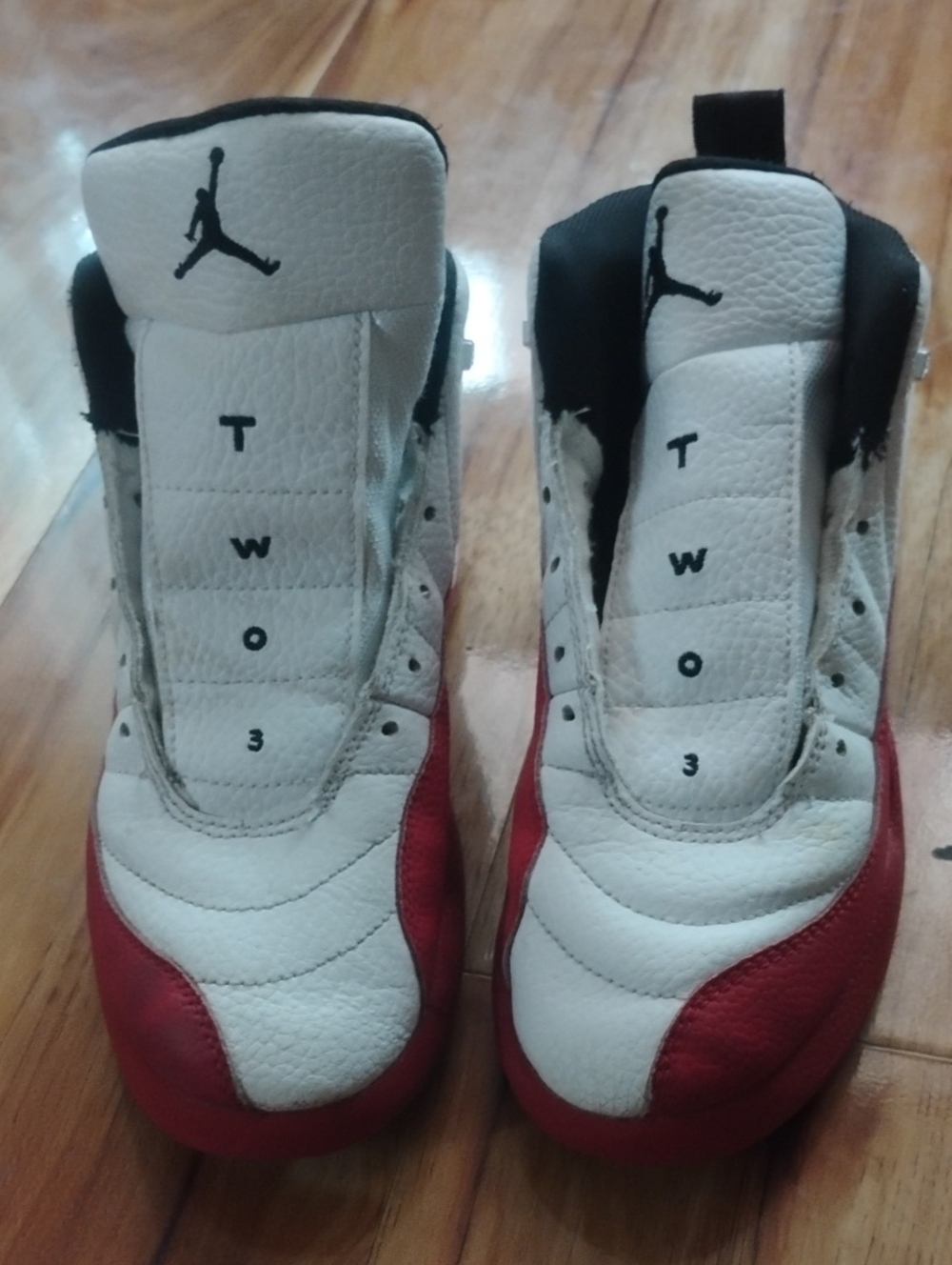 Jordan Kids Two 3 Basketball Sneakers - White & Red